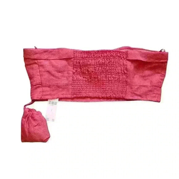 Maeve Anthropologie Red Linen Bustier Top Size Small NWT - Picture 5 of 9